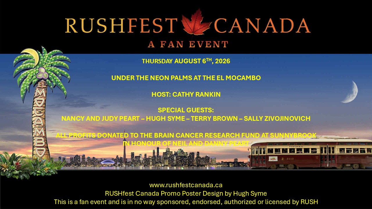 2026 RUSHFest Canada - Cathy Rankin, Terry Brown, Hugh Syme, Nancy Peart, Judy Peart, Sally Zivojinovich